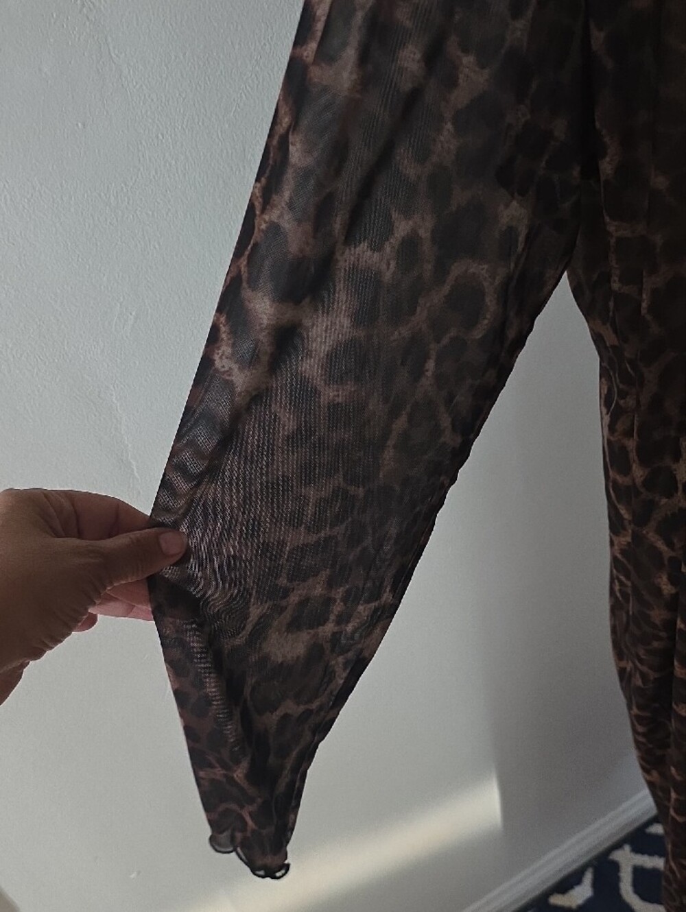 Long Sleeve Leopard Print Maxi Dress - Brown - Picture 2 of 6
